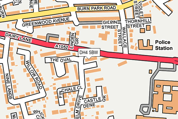 DH4 5BW map - OS OpenMap – Local (Ordnance Survey)