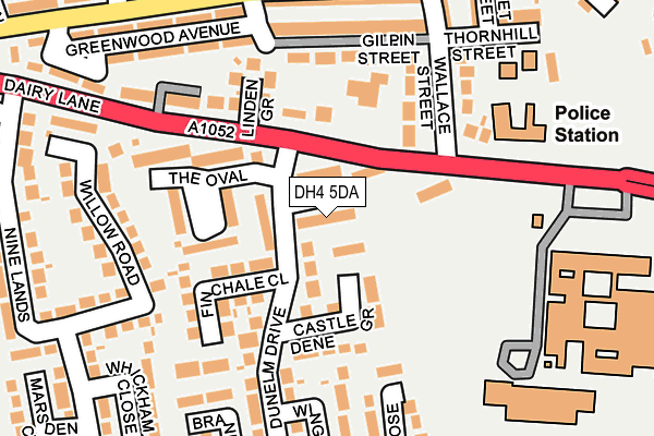 DH4 5DA map - OS OpenMap – Local (Ordnance Survey)