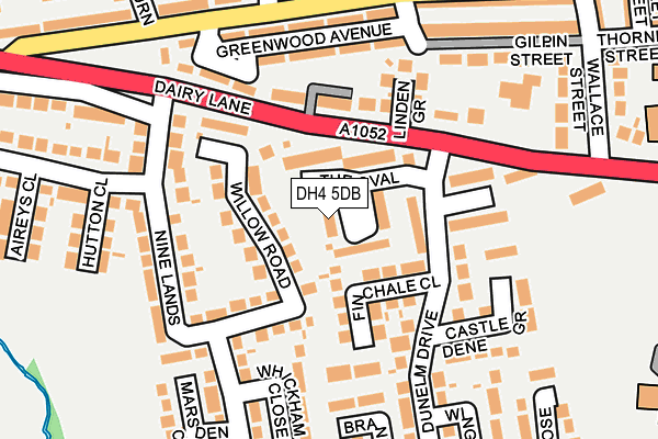 DH4 5DB map - OS OpenMap – Local (Ordnance Survey)