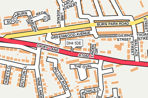 DH4 5DE map - OS OpenMap – Local (Ordnance Survey)