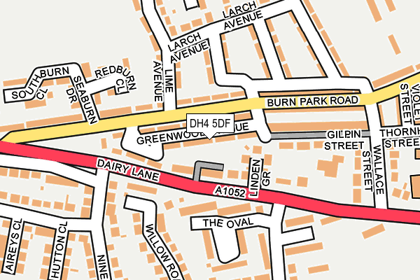 DH4 5DF map - OS OpenMap – Local (Ordnance Survey)