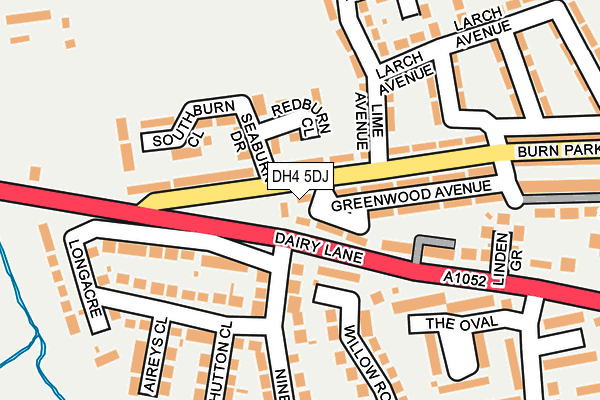 DH4 5DJ map - OS OpenMap – Local (Ordnance Survey)