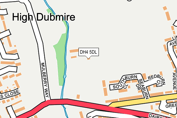 DH4 5DL map - OS OpenMap – Local (Ordnance Survey)