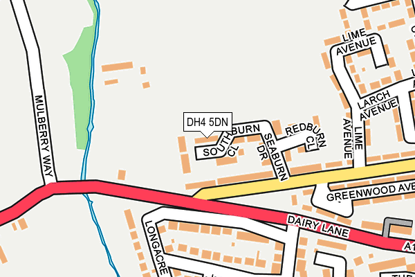 DH4 5DN map - OS OpenMap – Local (Ordnance Survey)