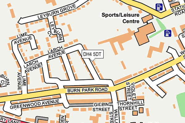 DH4 5DT map - OS OpenMap – Local (Ordnance Survey)