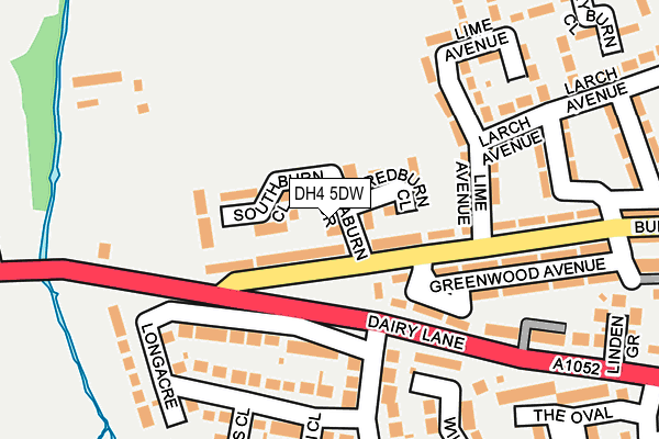 DH4 5DW map - OS OpenMap – Local (Ordnance Survey)