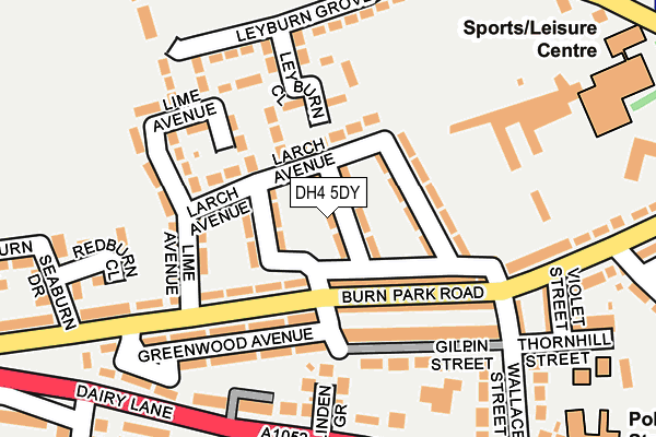 DH4 5DY map - OS OpenMap – Local (Ordnance Survey)