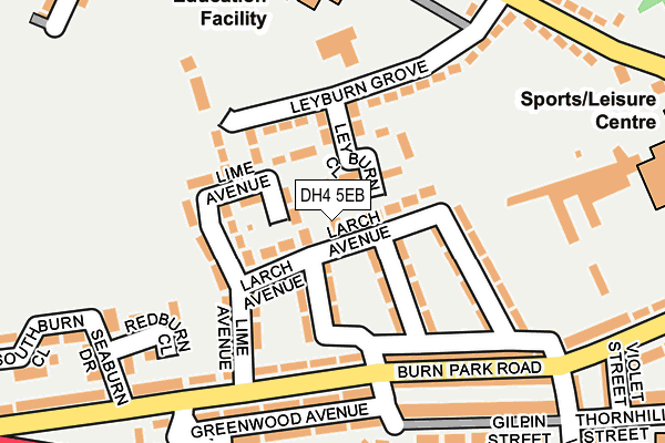 DH4 5EB map - OS OpenMap – Local (Ordnance Survey)