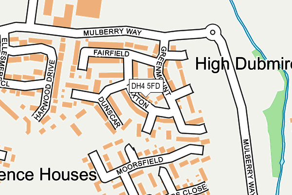 DH4 5FD map - OS OpenMap – Local (Ordnance Survey)