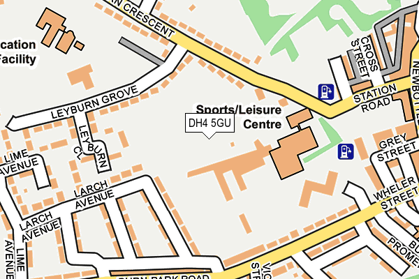 DH4 5GU map - OS OpenMap – Local (Ordnance Survey)