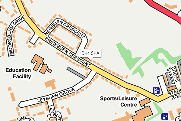 DH4 5HA map - OS OpenMap – Local (Ordnance Survey)