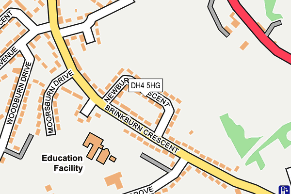 DH4 5HG map - OS OpenMap – Local (Ordnance Survey)