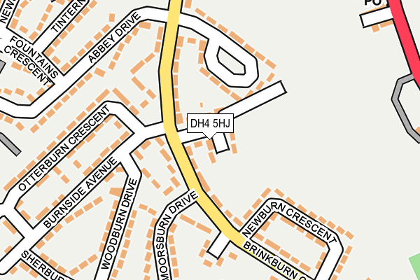 DH4 5HJ map - OS OpenMap – Local (Ordnance Survey)