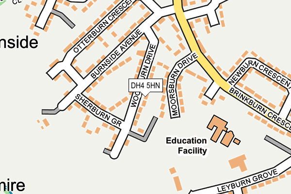 DH4 5HN map - OS OpenMap – Local (Ordnance Survey)