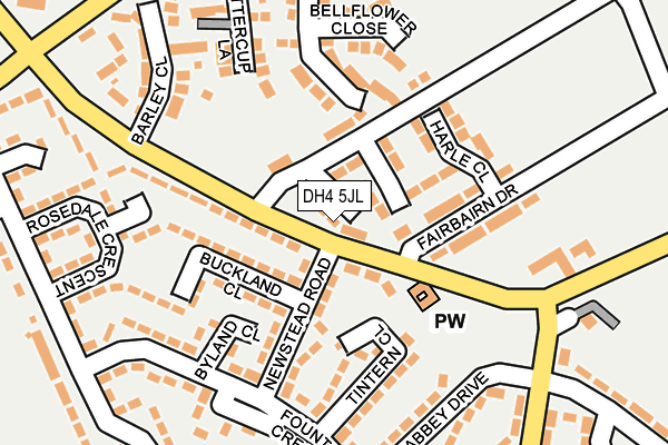 DH4 5JL map - OS OpenMap – Local (Ordnance Survey)