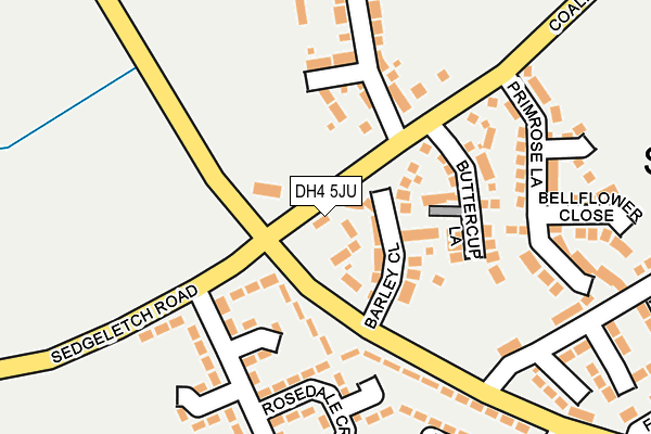 DH4 5JU map - OS OpenMap – Local (Ordnance Survey)