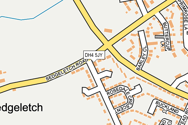DH4 5JY map - OS OpenMap – Local (Ordnance Survey)