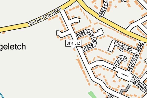 DH4 5JZ map - OS OpenMap – Local (Ordnance Survey)