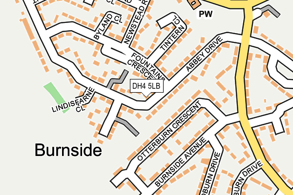 DH4 5LB map - OS OpenMap – Local (Ordnance Survey)