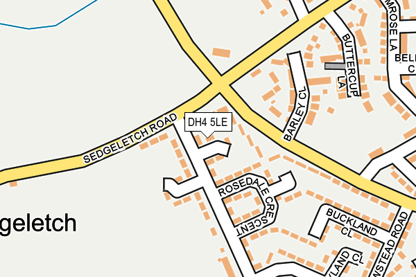 DH4 5LE map - OS OpenMap – Local (Ordnance Survey)