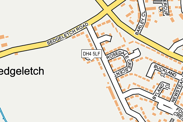 DH4 5LF map - OS OpenMap – Local (Ordnance Survey)