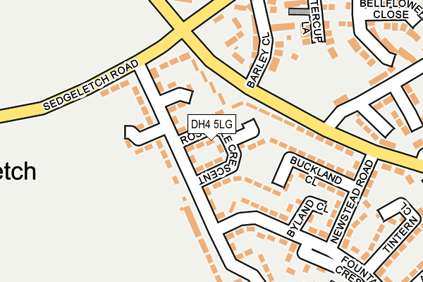 DH4 5LG map - OS OpenMap – Local (Ordnance Survey)