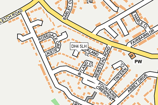 DH4 5LH map - OS OpenMap – Local (Ordnance Survey)