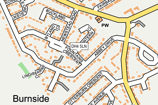 DH4 5LN map - OS OpenMap – Local (Ordnance Survey)