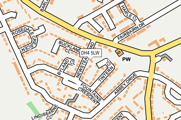 DH4 5LW map - OS OpenMap – Local (Ordnance Survey)