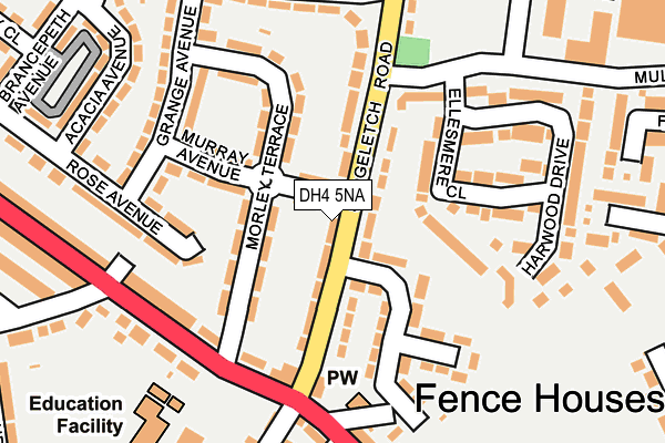 DH4 5NA map - OS OpenMap – Local (Ordnance Survey)