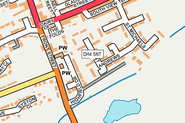 DH4 5NT map - OS OpenMap – Local (Ordnance Survey)