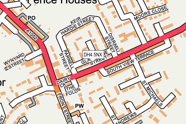 DH4 5NX map - OS OpenMap – Local (Ordnance Survey)