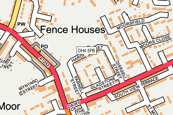 DH4 5PB map - OS OpenMap – Local (Ordnance Survey)