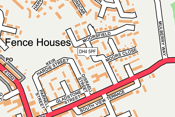 DH4 5PF map - OS OpenMap – Local (Ordnance Survey)