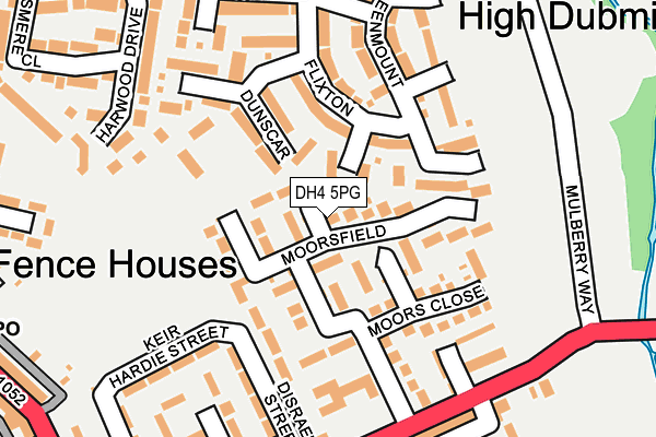 DH4 5PG map - OS OpenMap – Local (Ordnance Survey)