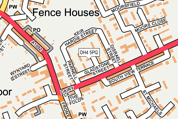 DH4 5PQ map - OS OpenMap – Local (Ordnance Survey)