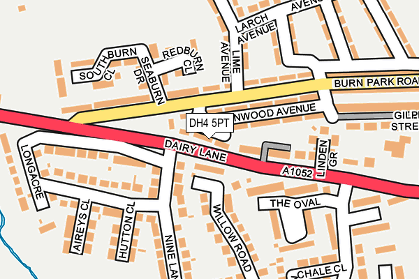 DH4 5PT map - OS OpenMap – Local (Ordnance Survey)