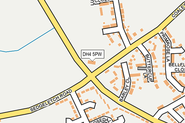 DH4 5PW map - OS OpenMap – Local (Ordnance Survey)