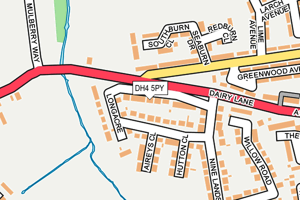 DH4 5PY map - OS OpenMap – Local (Ordnance Survey)