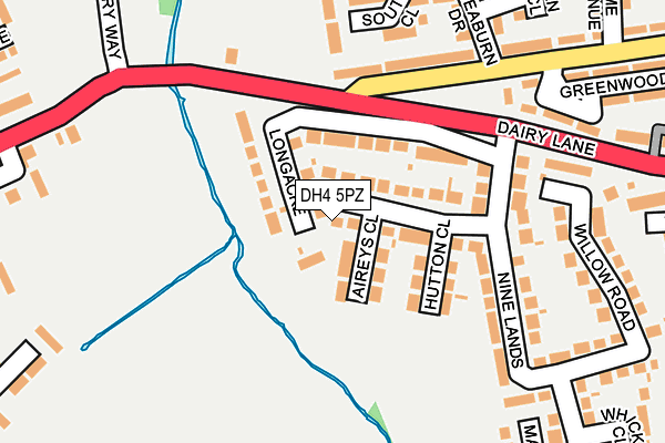 DH4 5PZ map - OS OpenMap – Local (Ordnance Survey)