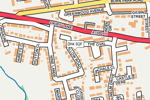 DH4 5QF map - OS OpenMap – Local (Ordnance Survey)