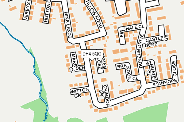 DH4 5QG map - OS OpenMap – Local (Ordnance Survey)