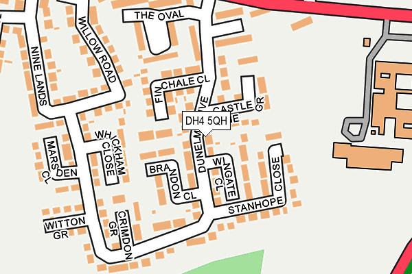 DH4 5QH map - OS OpenMap – Local (Ordnance Survey)