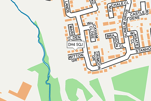 DH4 5QJ map - OS OpenMap – Local (Ordnance Survey)