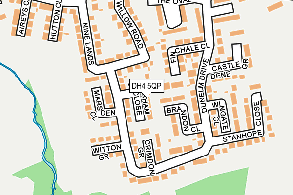 DH4 5QP map - OS OpenMap – Local (Ordnance Survey)