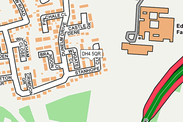 DH4 5QR map - OS OpenMap – Local (Ordnance Survey)