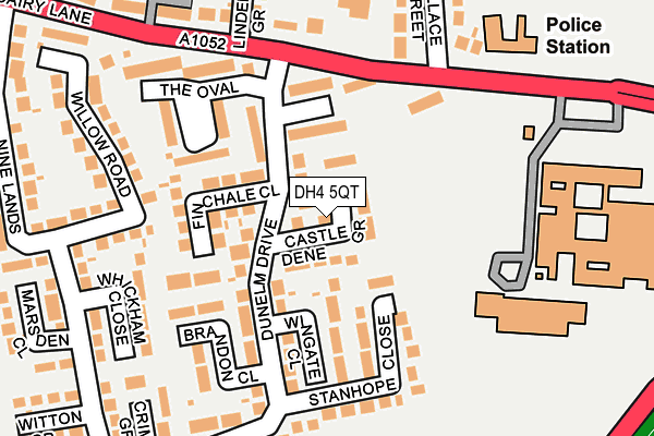 DH4 5QT map - OS OpenMap – Local (Ordnance Survey)