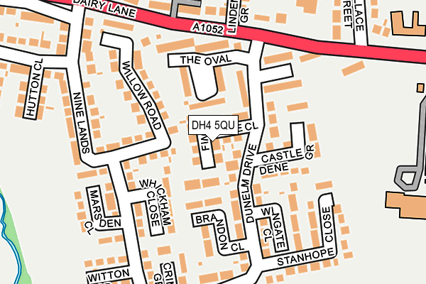 DH4 5QU map - OS OpenMap – Local (Ordnance Survey)