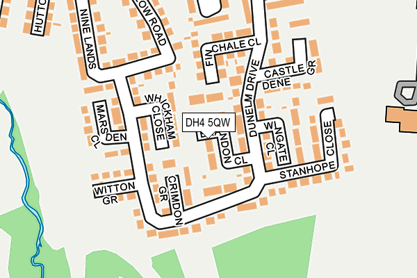 DH4 5QW map - OS OpenMap – Local (Ordnance Survey)