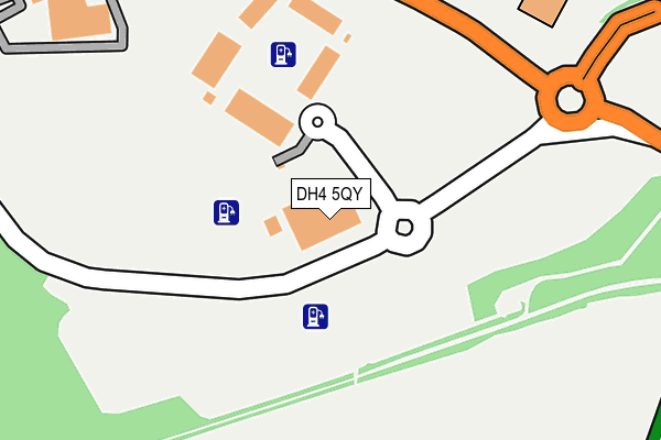 DH4 5QY map - OS OpenMap – Local (Ordnance Survey)